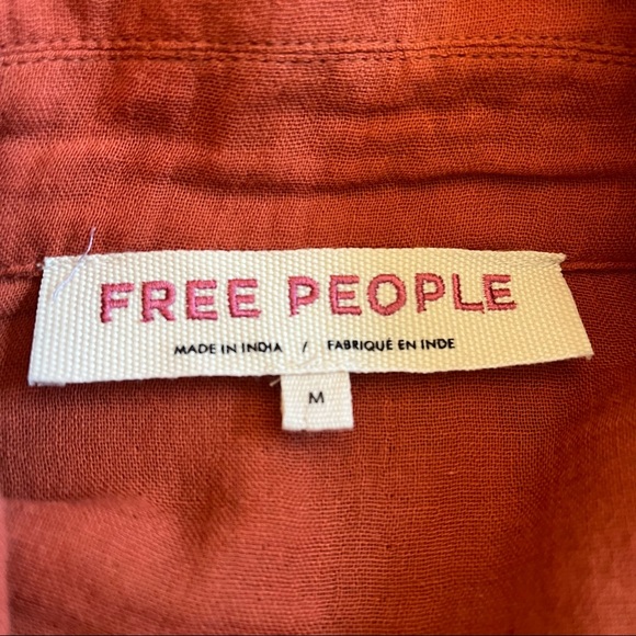 Free People Lyra Tiered Bed Jacket Burnt Orange Size Medium - Picture 11 of 12